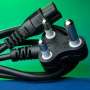 Power Cord (Clover) 3 Pin South African 1.8 Meters. Dedicated Plug Top (Red Plug)