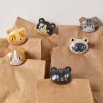 Kikkerland Cat-shaped Snack Bag Clips Set Of 6