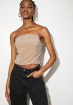 Metallic Shimmer Bandeau - Neutral