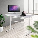 Randy Metal Adjustable Office Desk White