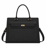 Inch Pu Leather Laptop Tote Bag For Women Large Capacity Work Shoulder Handbag With Multi Pockets For Office Travel Business And