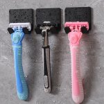 1PC Wall Mounted Razor Holder Shaver Storage Rack For Bathroom Minimalist Design Bathroom Wall Hook Bathroom Accessories Bathroo