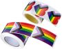 Rainbow Pride Stickers 2 Pcs Self-adhesive Decals For Lgbtq Events Heart