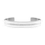 Emalie Cuff Bangle Satin White Silver - S