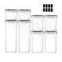 1500G 8-PIECE Airtight Food Storage Container Set - Transparent