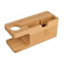 2 In 1 Wooden Charging Docking Stand For Apple Watch Iphone