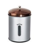 Stainless Steel 5L Sugar Storage Canister With Elegant Rose Gold Lid
