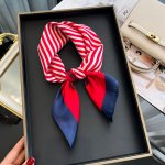 Elegant Polyester Fashion Scarf 60X60CM - Stripe Pattern Square Scarf Decorative And Sun-proof Printed Professional Neckerchief