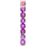 Bauble Tube 6CM 8PC Purple