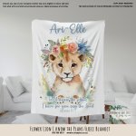 Fleece Blanket Flower Lion I Know The Plans