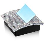 Eersida Rhinestone Self Stick Note Pad Holders 4 X 4 Inches Memo Sticky Dispenser Note Holder Sticky Dispenser For Office Home D