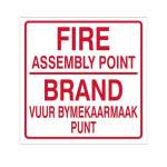Fire Assembly Point 3 Languages Safety Sign M075
