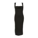 Black Bodycon Midi Dress