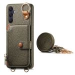 Lychee Pattern Long Rope Phone Case Compatible With Samsung Galaxy A15