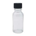 20ML Clear Glass Aromatherapy Bottle With Screw Cap - Black 18 410