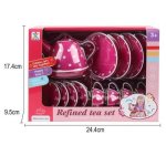 Pretend Play Tea Set Tin Pink