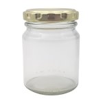 125ML Glass Jar With Gold Metal Lid 53MM Twist