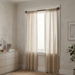 Adjustable Wood Grain Curtain Rod