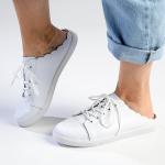 Luka Leather Mule Slip On Sneaker - White - 9