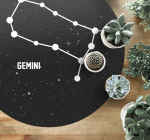 Gemini Constellation Star Vinyl Rug