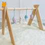Baby Bunny Collection - Pine Wood Stand And Crochet Dangles