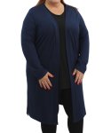 Ladies Plain Cardigan - 60 Navy