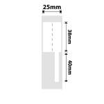 NB380 - - D101 Only - 25X78MM - 100 White Cable Labels