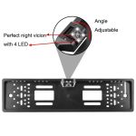 Zs - 12V Car Rear View Camera 4 LED License Plate Holder Parking