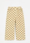 PoP Candy Wide Leg Checker Board Pants-stone