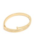 Goldair Gold Diamante Nail Hinge Bangle