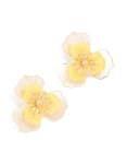Goldair Gold Yellow Flower Metal Stud Earrings