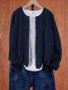 Drop Shoulder Long Sleeve Solid Cardigan Casual Button Front Patched Pocket Cardigan For Spring & Fall Women's Clothing
