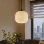 Mantunalle Fluted Opal Glass Pendant Light