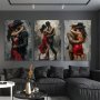 3-PIECE Tango Dance Canvas Wall Art Set Frameless Modern Contemporary Artwork Romantic Couple Dancing Painting For Living Room Bedroom Studio Hallway Decor 40.64X60.96 Cm