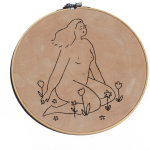 Girl In Field Embroidery Hoop