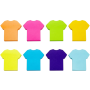 8 Piece - T-Shirt Shaped Sticky Notes - Multi-colour