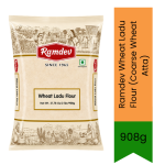 Wheat Ladu Flour Coarse Wheat Atta 908G - Premium Pure Coarse Wheat Flour For Ladoo Churma & Festive Sweets Delivers Authentic