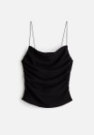 Draped Strappy Top - Black