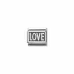 Silvershine Oxidised Love Link