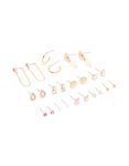 Goldair Gold Diamante & Chain Earrings 12-PACK