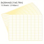 15 Sheets White Labels Stickers For Writing Multiple Sizes Small Price Tags Blank Storage Container Stickers For Jars File Folde