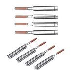 Camping Braai Bbq Shish Kabob Net Grilling Basket - Set Of 8
