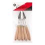 Painting Steel Knife Set 5 Knives With Wooden Handles In Assorted Shapes