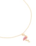 Goldair Gold Pink Diamante Flamingo Pendant Necklace