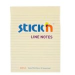 3M Stick'n - Notepad Lined Yellow Sticky Note Pad 20M X 150MM 50 Sheets