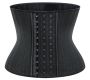 25 Steel Boned Latex Waist Trainer Belly Slimming Belt - Black