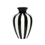 35CM Striped Vase Black & White