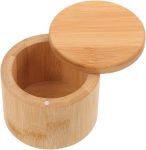 Spice Canister With Lid large Kitchen Salt Organiser pepper Container Wood