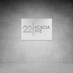 House Number D24 - 500 X 700 Matt White Warm White