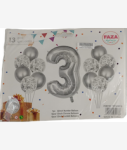 Casey 13PC Silver And White Balloon Set NR.3